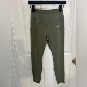 Gymshark Olive Green Leggings with Pockets